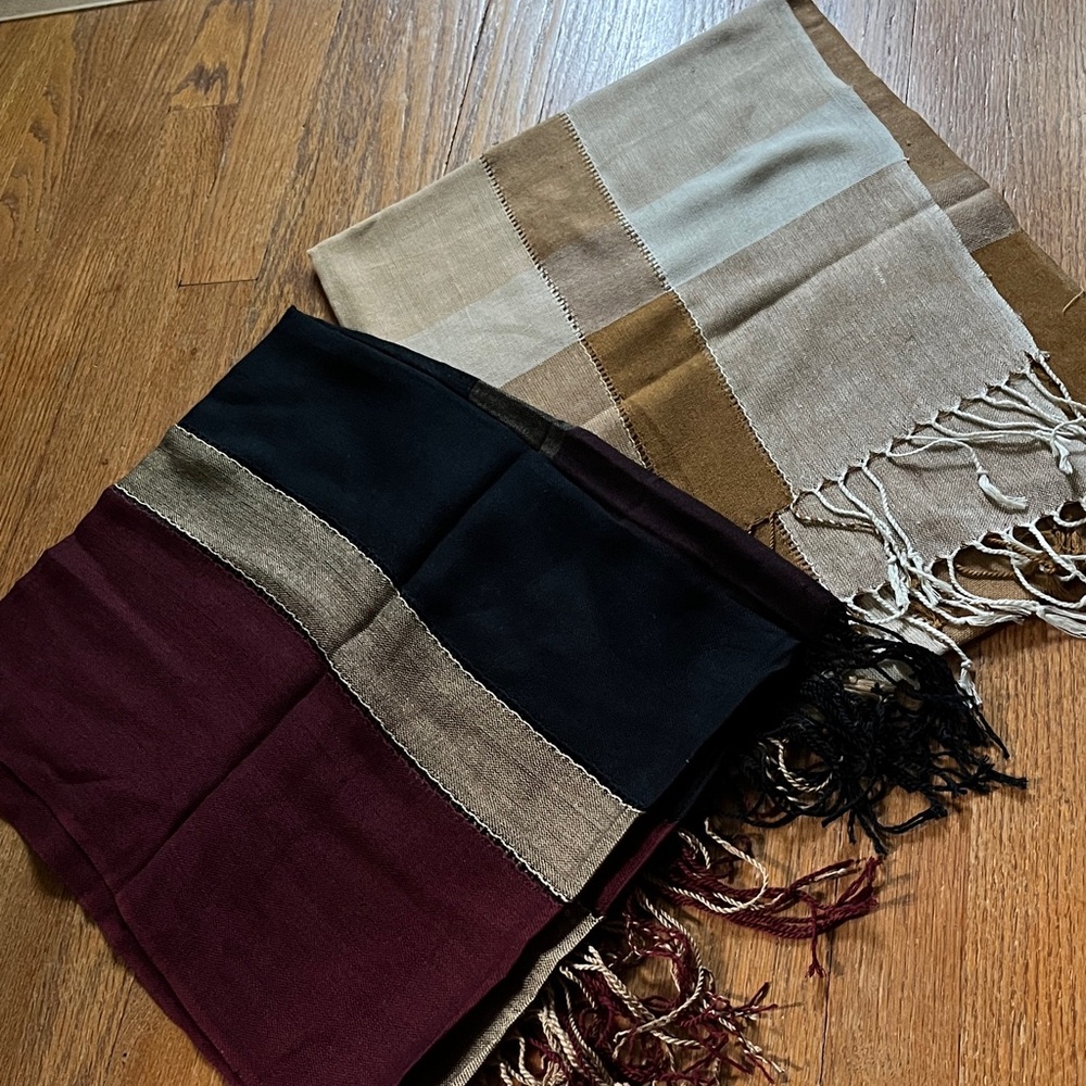 NWT Lot of 2: Multicolored Scarves/Wraps
